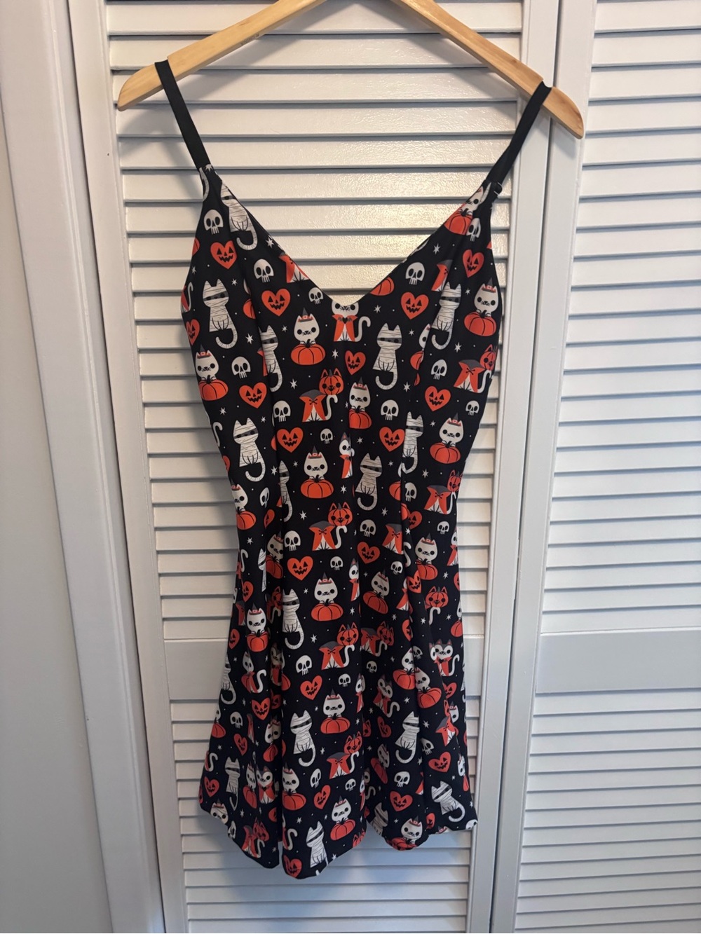 Blackmilk Black Halloween Cat & Pumpkin One-Piece